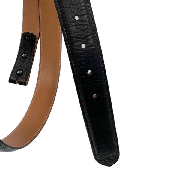 James Reid of Santa Fe New Mexico Black Bison Leather Belt Strap Size 55 - Picture 6 of 11